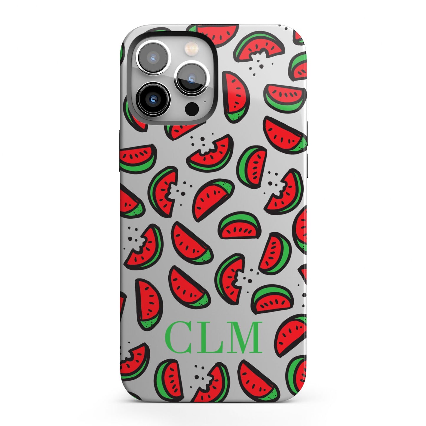 Personalised Watermelon Initials iPhone 13 Pro Max Full Wrap 3D Tough Case