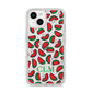 Personalised Watermelon Initials iPhone 14 Clear Tough Case Starlight