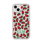 Personalised Watermelon Initials iPhone 14 Plus Glitter Tough Case Starlight