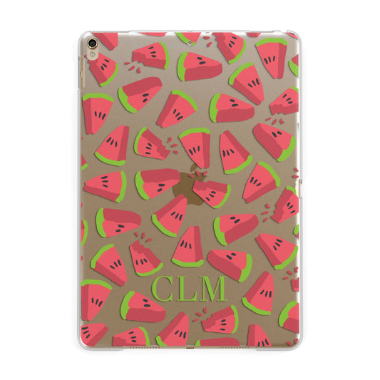 Personalised Watermelon Monogram Apple iPad Gold Case