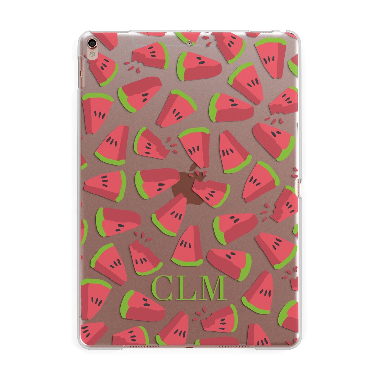 Personalised Watermelon Monogram Apple iPad Rose Gold Case