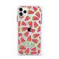 Personalised Watermelon Monogram Apple iPhone 11 Pro Max in Silver with White Impact Case