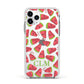 Personalised Watermelon Monogram Apple iPhone 11 Pro in Silver with White Impact Case