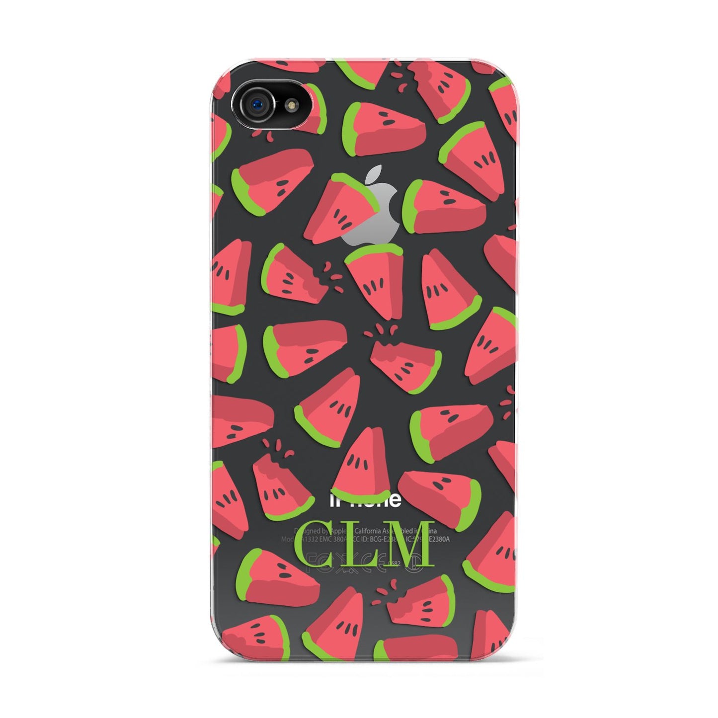Personalised Watermelon Monogram Apple iPhone 4s Case