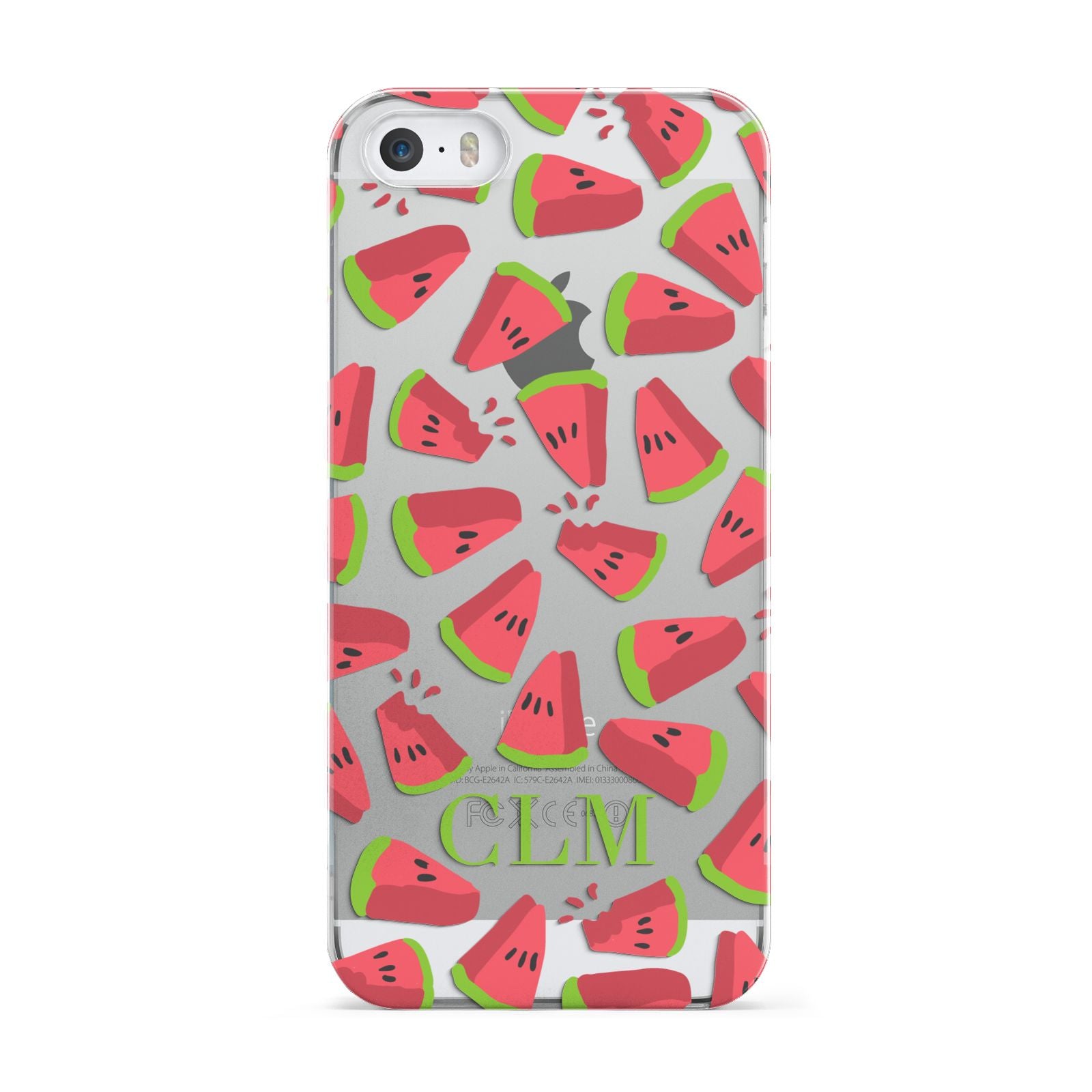 Personalised Watermelon Monogram Apple iPhone 5 Case