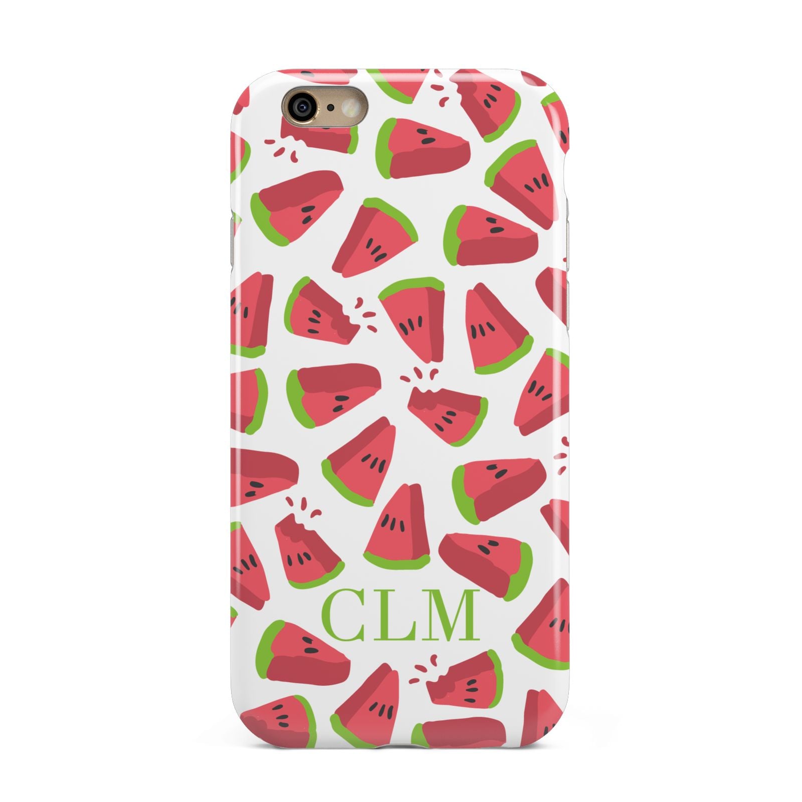 Personalised Watermelon Monogram Apple iPhone 6 3D Tough Case