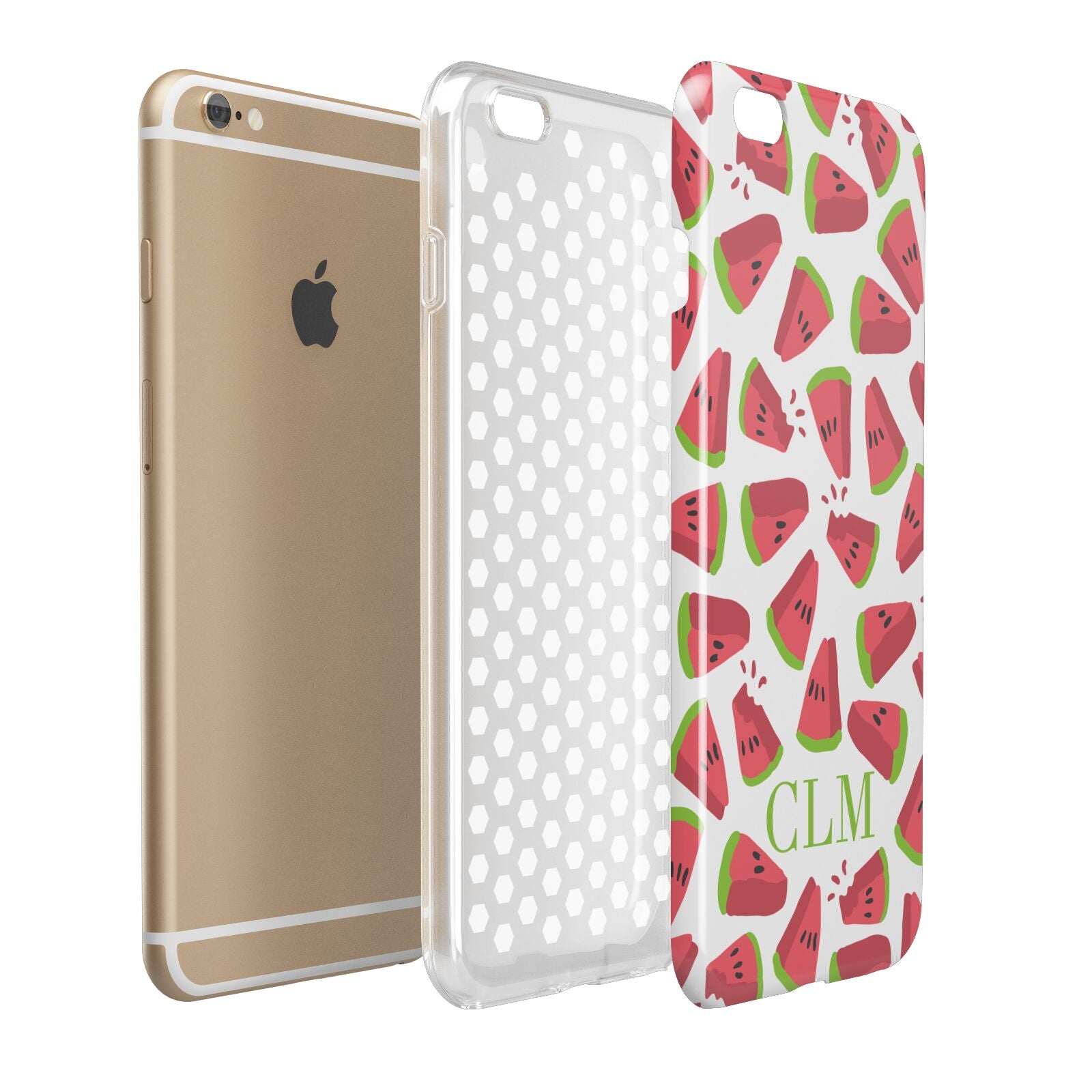 Personalised Watermelon Monogram Apple iPhone 6 Plus 3D Tough Case Expand Detail Image