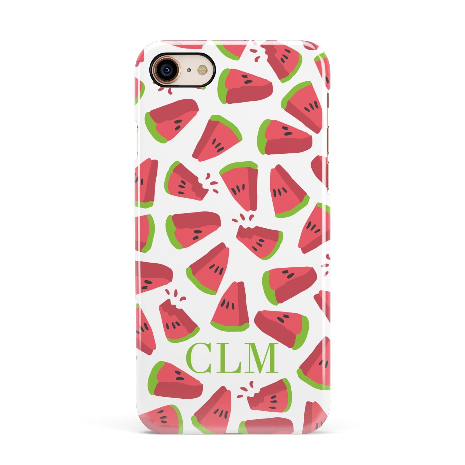 Personalised Watermelon Monogram Apple iPhone 7 8 3D Snap Case