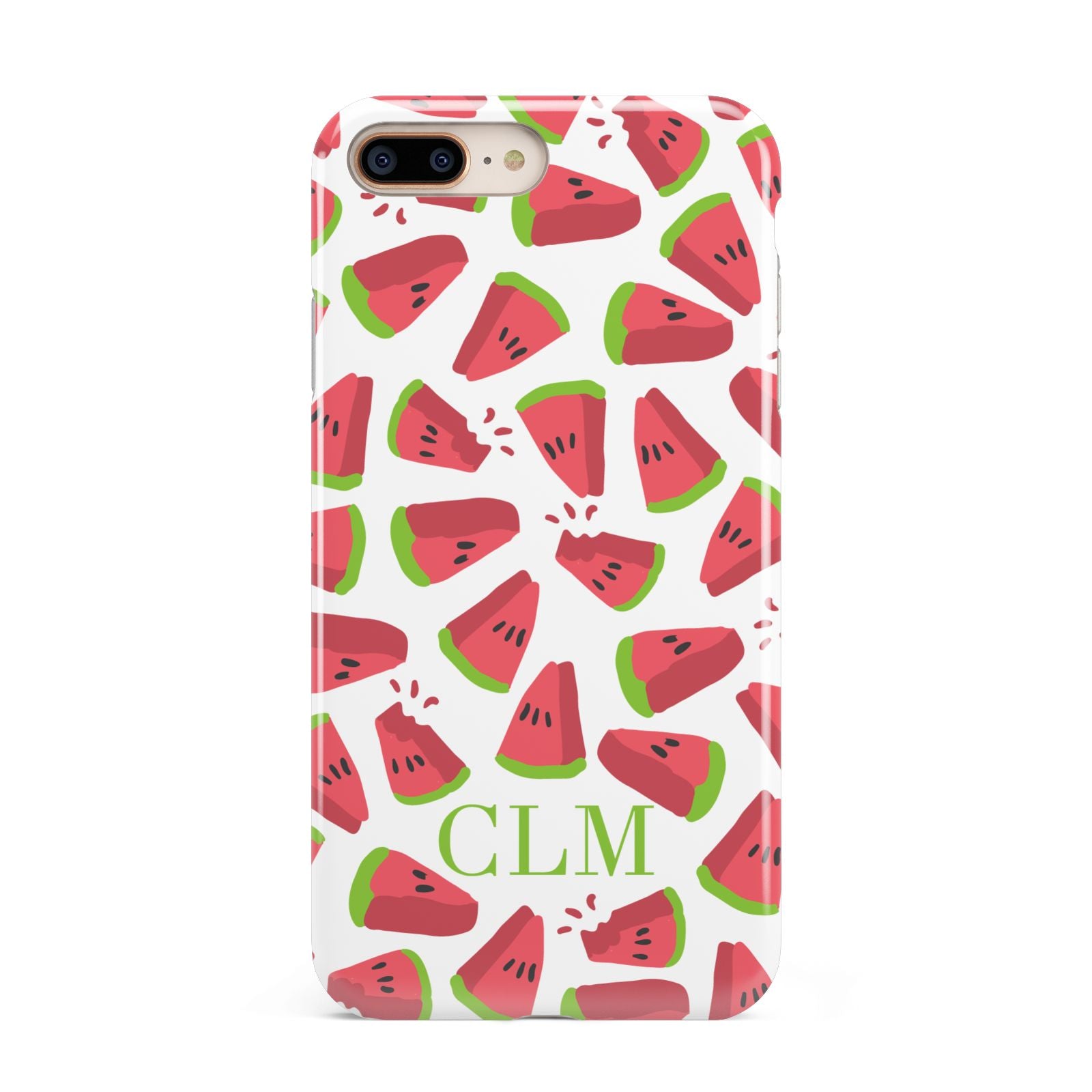 Personalised Watermelon Monogram Apple iPhone 7 8 Plus 3D Tough Case