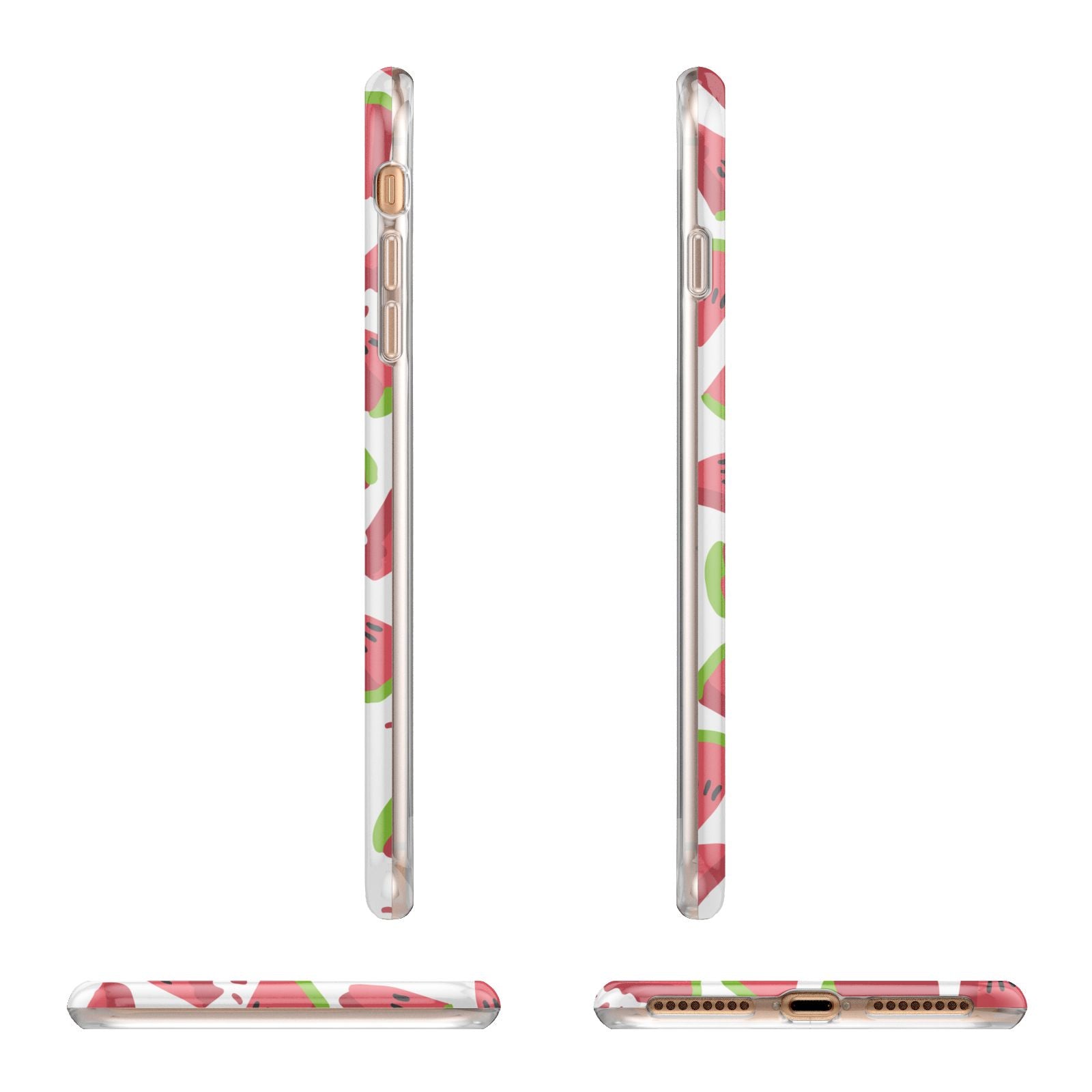 Personalised Watermelon Monogram Apple iPhone 7 8 Plus 3D Wrap Tough Case Alternative Image Angles