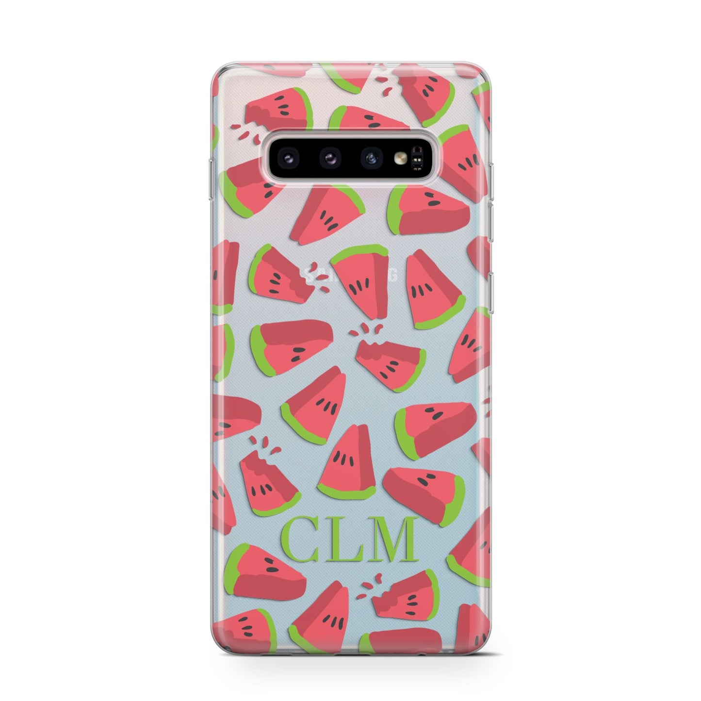 Personalised Watermelon Monogram Samsung Galaxy S10 Case