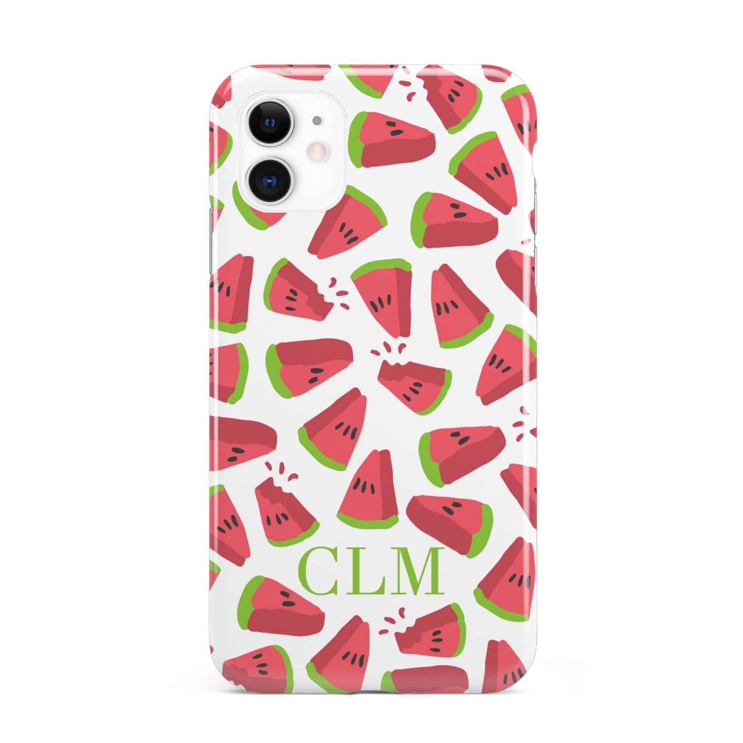 Personalised Watermelon Monogram iPhone 11 3D Tough Case