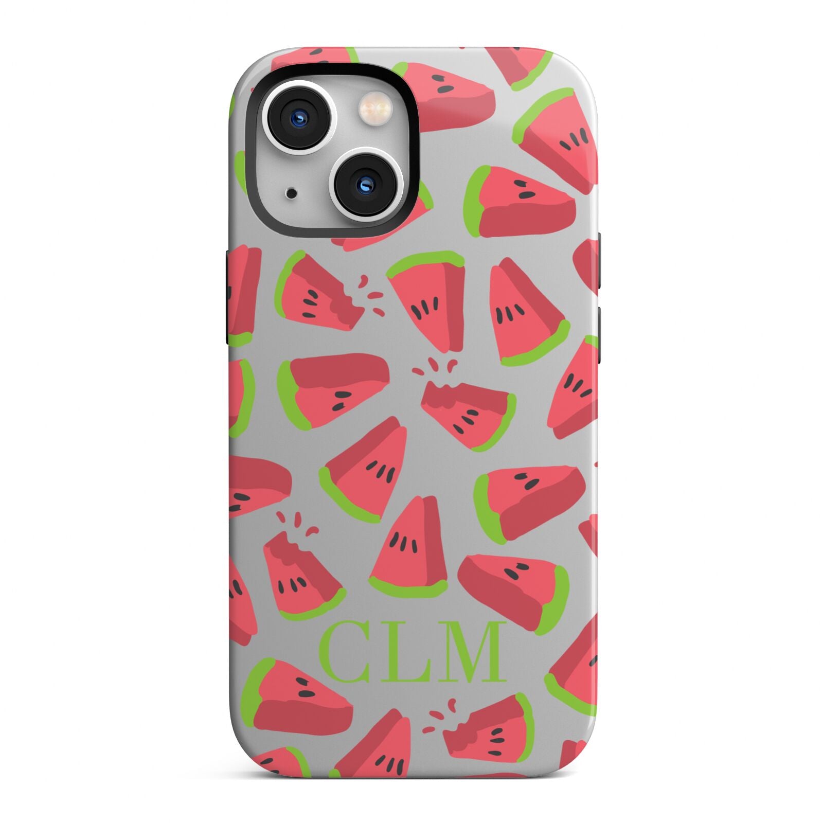 Personalised Watermelon Monogram iPhone 13 Mini Full Wrap 3D Tough Case
