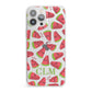 Personalised Watermelon Monogram iPhone 13 Pro Max Clear Bumper Case