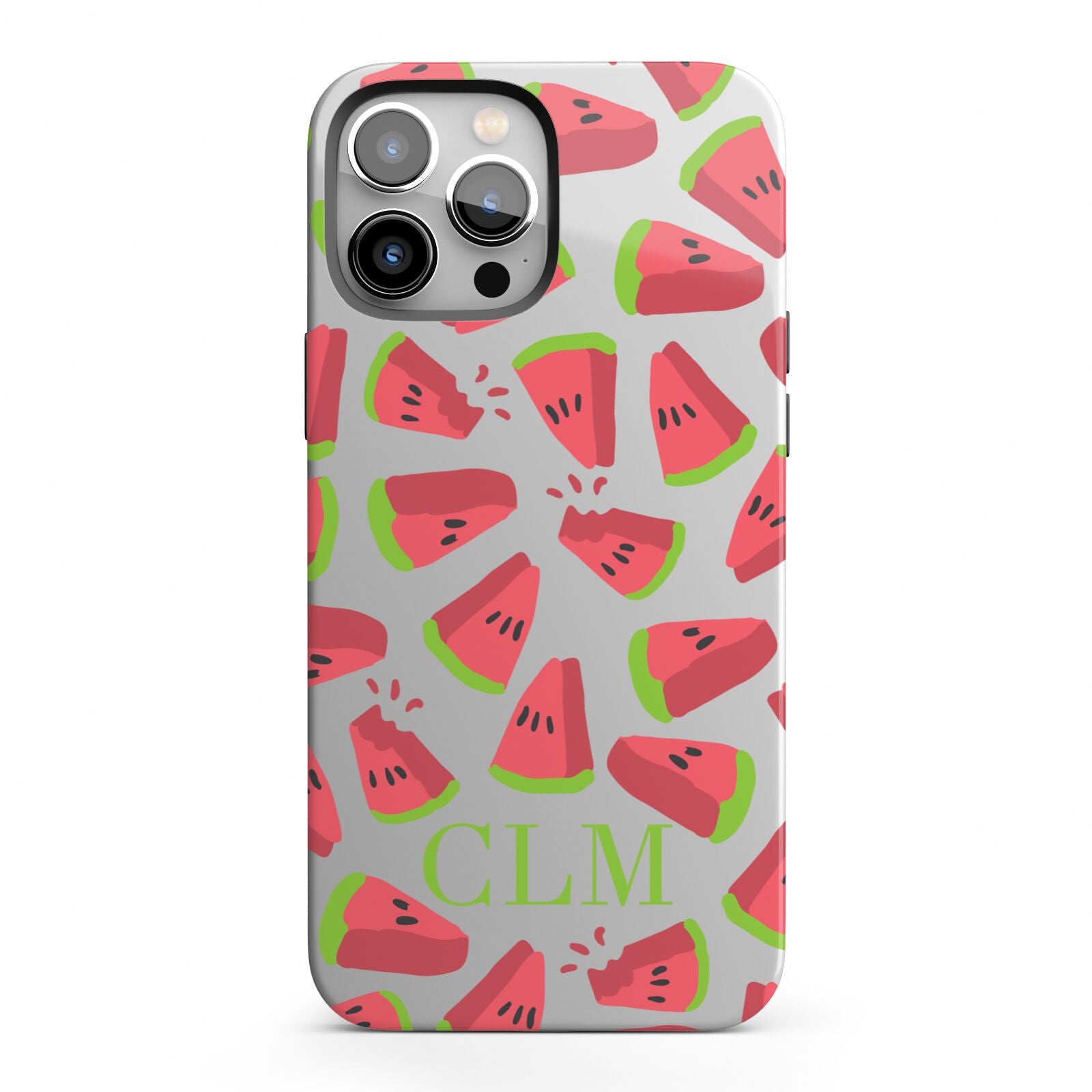 Personalised Watermelon Monogram iPhone 13 Pro Max Full Wrap 3D Tough Case
