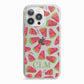 Personalised Watermelon Monogram iPhone 13 Pro TPU Impact Case with White Edges