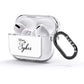 Personalised Wedding Name Miss AirPods Glitter Case 3rd Gen Side Image