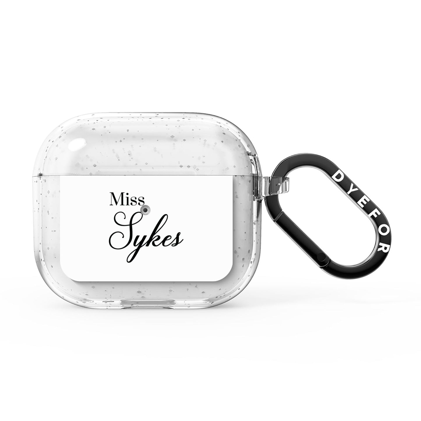 Personalised Wedding Name Miss AirPods Glitter Case 3rd Gen