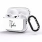 Personalised Wedding Name Miss AirPods Pro Clear Case Side Image