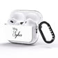 Personalised Wedding Name Miss AirPods Pro Glitter Case Side Image