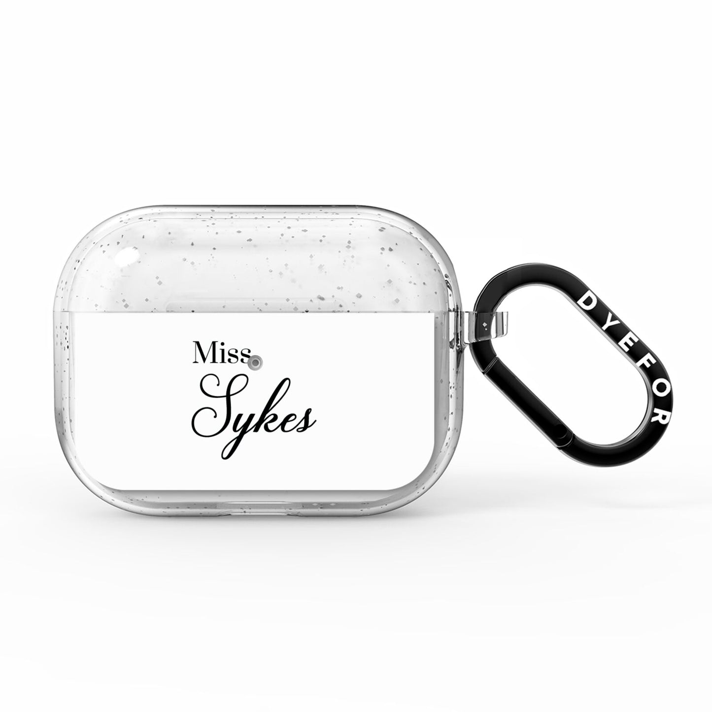 Personalised Wedding Name Miss AirPods Pro Glitter Case