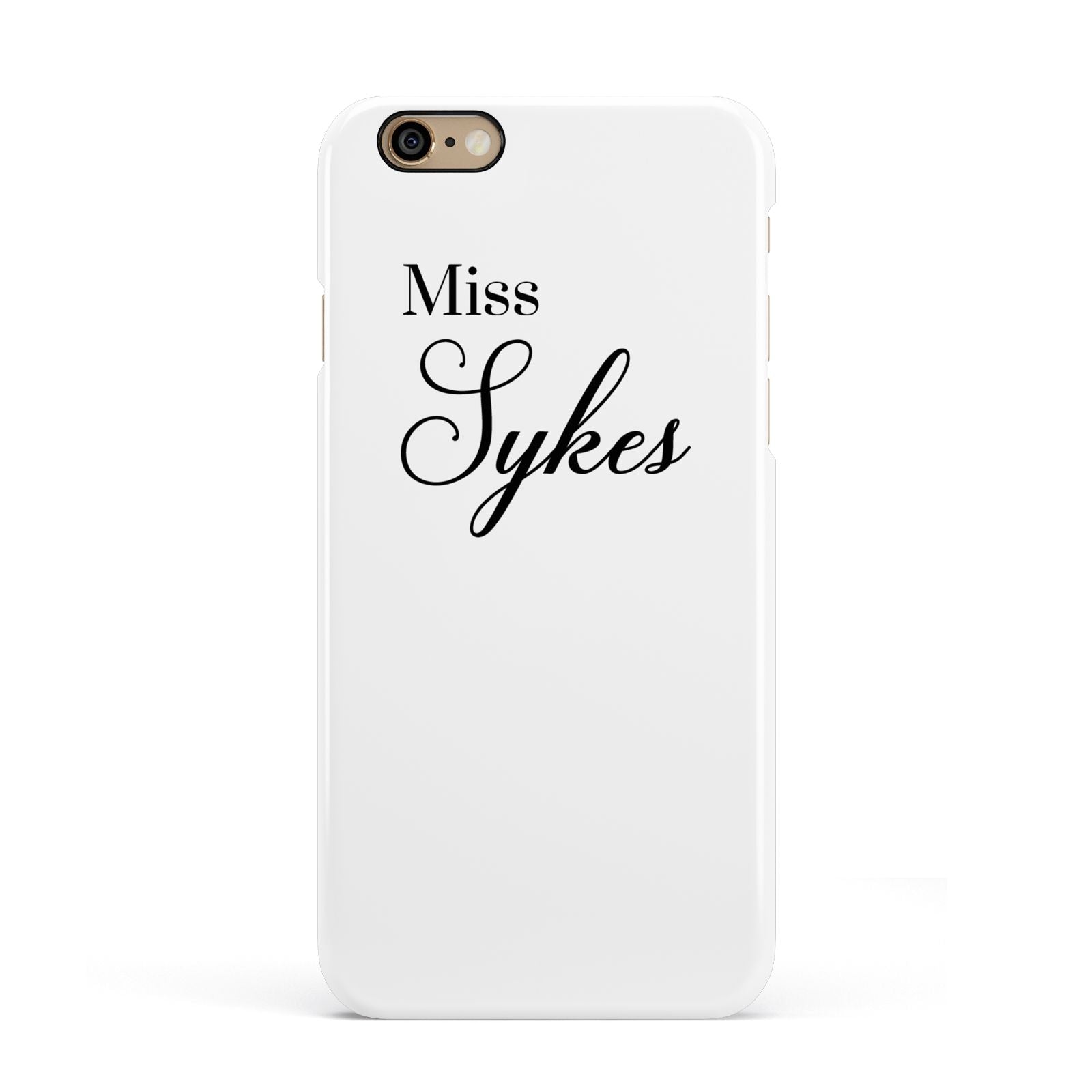 Personalised Wedding Name Miss Apple iPhone 6 3D Snap Case