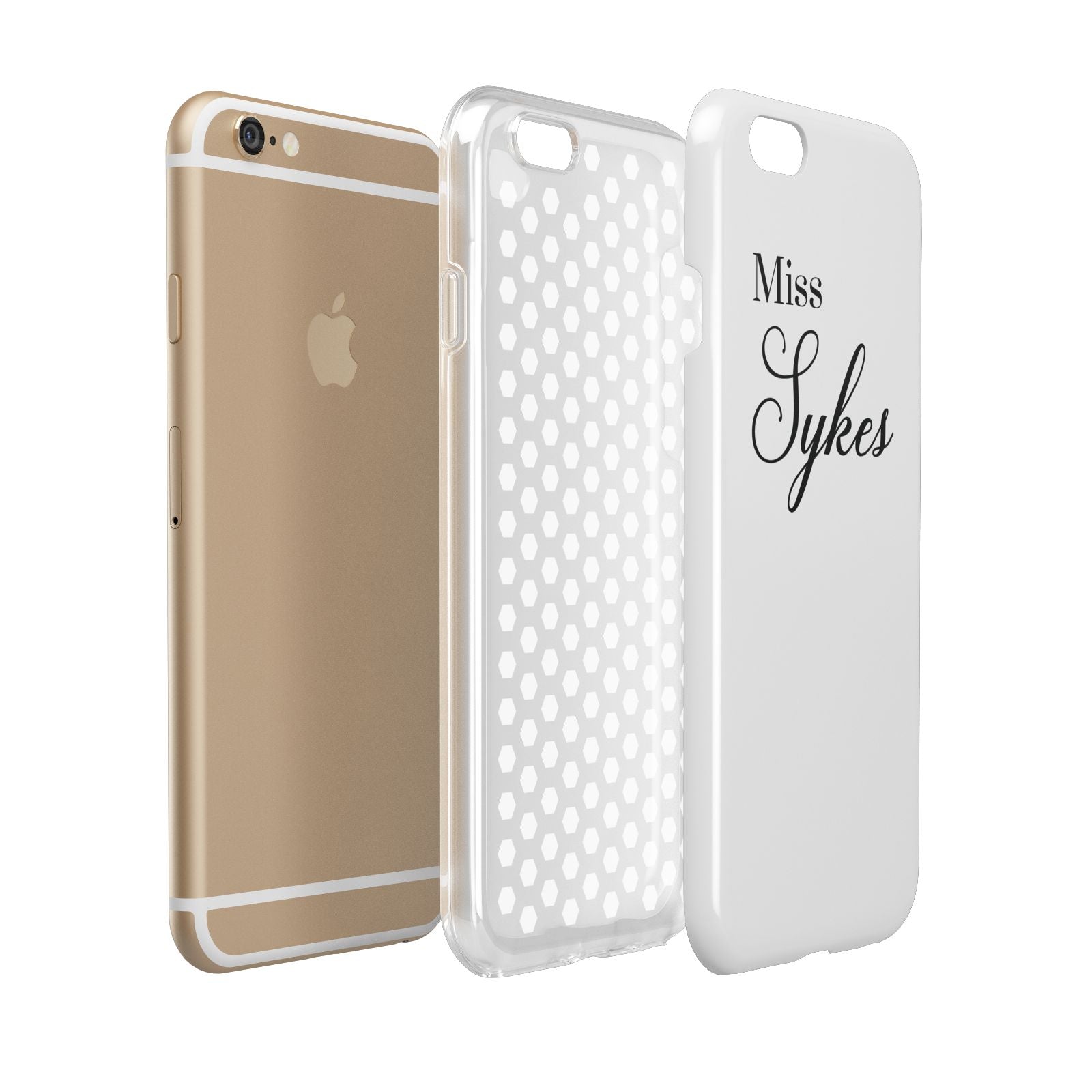 Personalised Wedding Name Miss Apple iPhone 6 3D Tough Case Expanded view