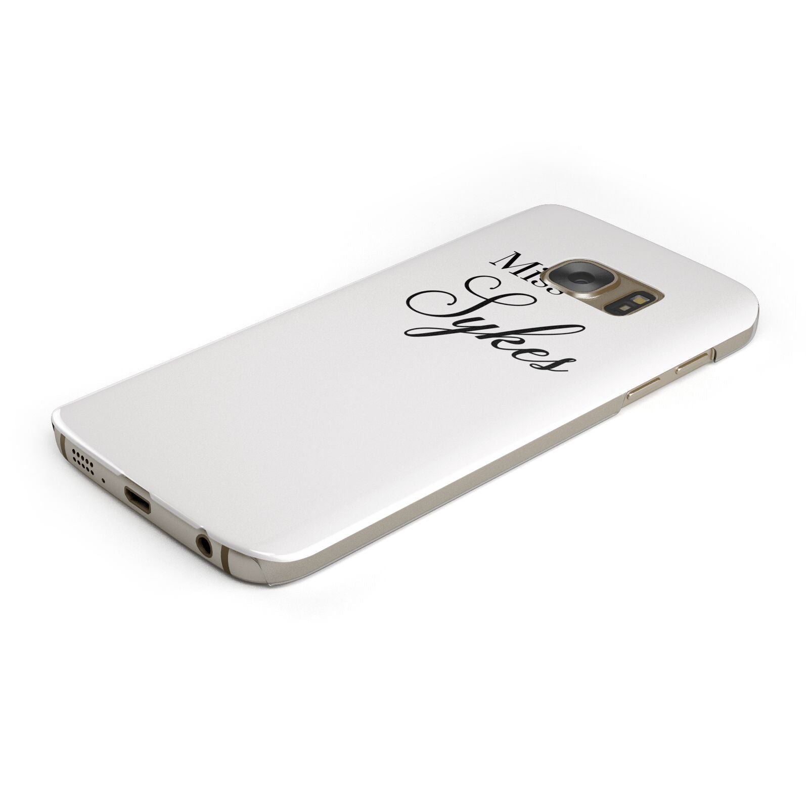 Personalised Wedding Name Miss Protective Samsung Galaxy Case Angled Image