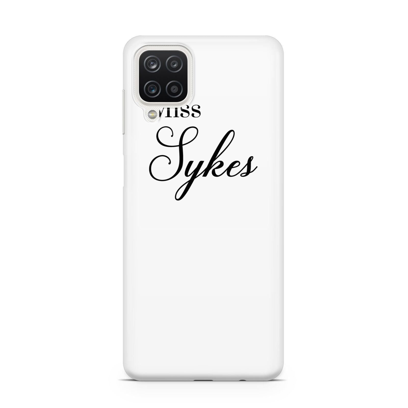 Personalised Wedding Name Miss Samsung A12 Case