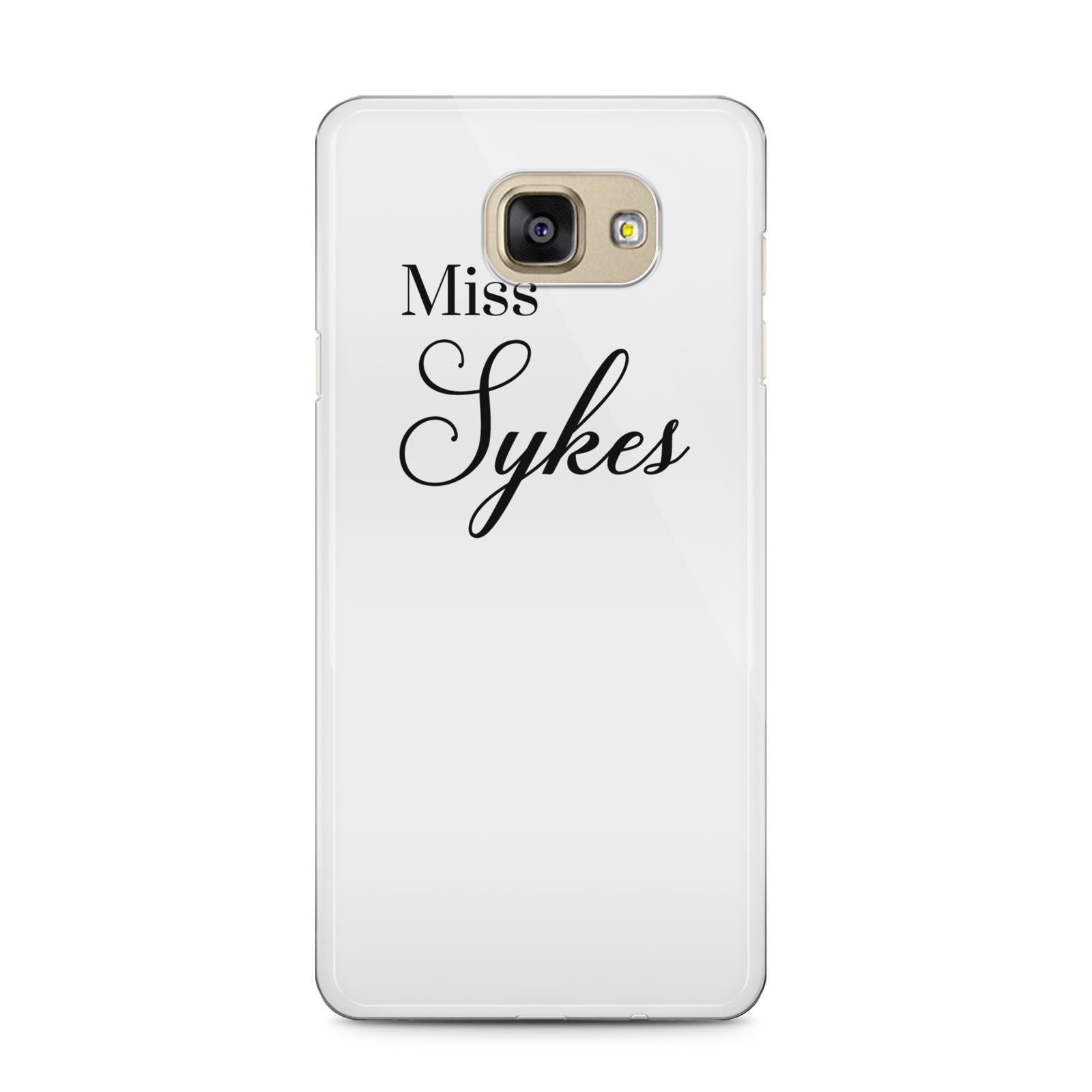 Personalised Wedding Name Miss Samsung Galaxy A5 2016 Case on gold phone