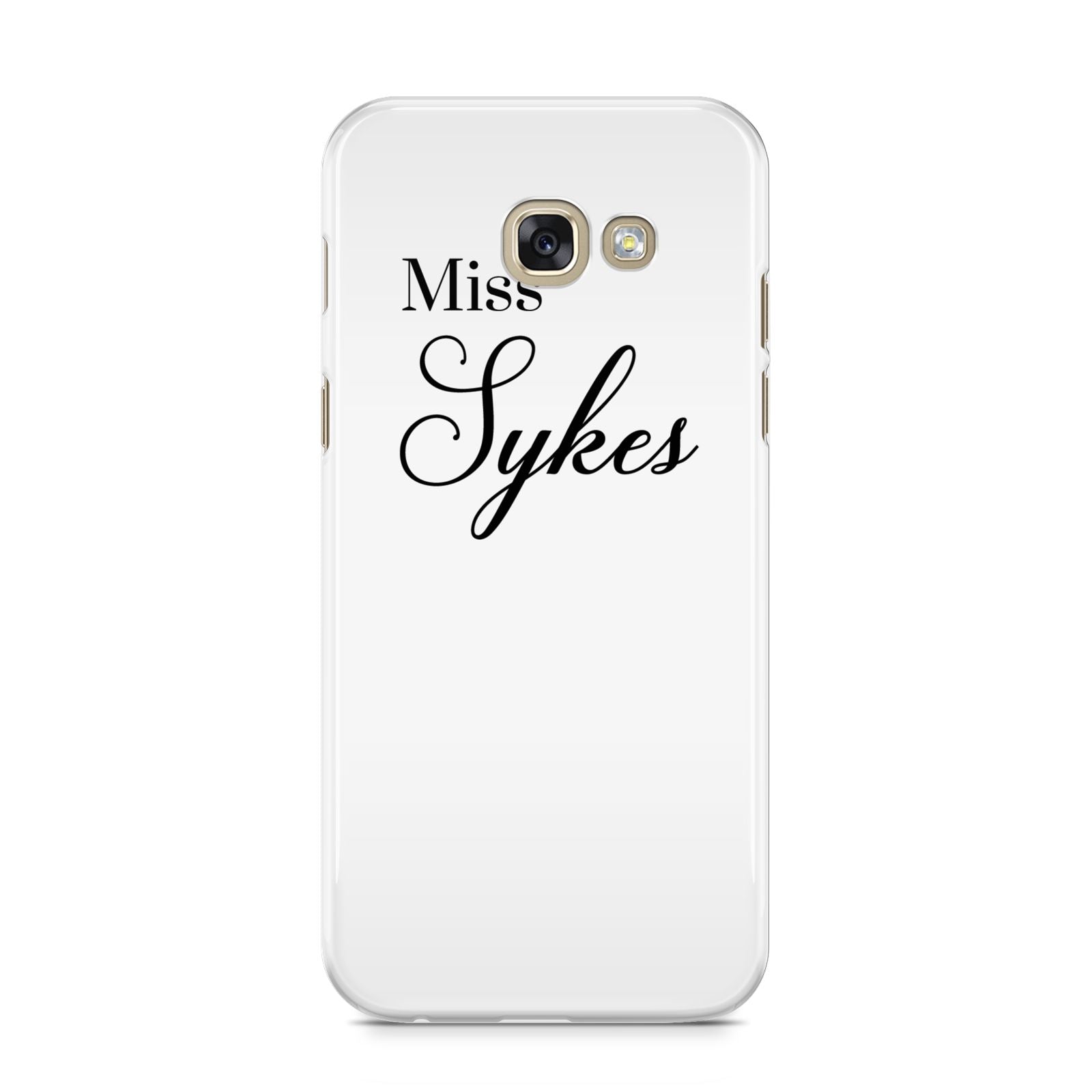 Personalised Wedding Name Miss Samsung Galaxy A5 2017 Case on gold phone