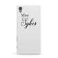 Personalised Wedding Name Miss Sony Xperia Case
