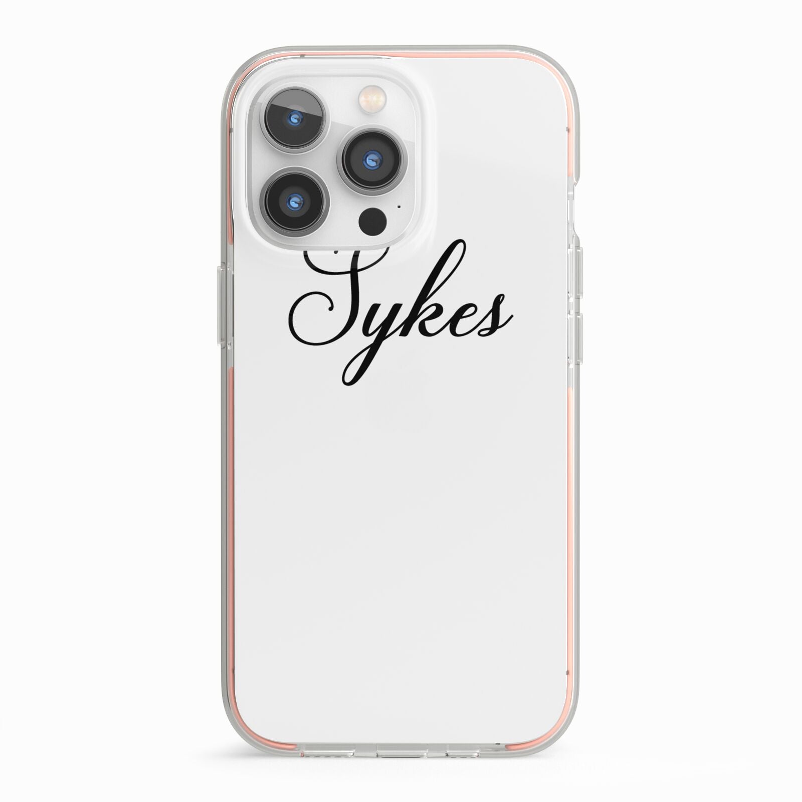 Personalised Wedding Name Miss iPhone 13 Pro TPU Impact Case with Pink Edges