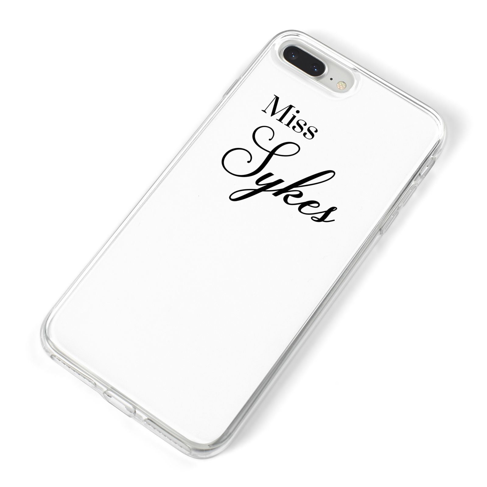 Personalised Wedding Name Miss iPhone 8 Plus Bumper Case on Silver iPhone Alternative Image