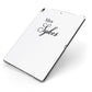 Personalised Wedding Name Mrs Apple iPad Case on Grey iPad Side View