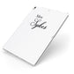 Personalised Wedding Name Mrs Apple iPad Case on Silver iPad Side View