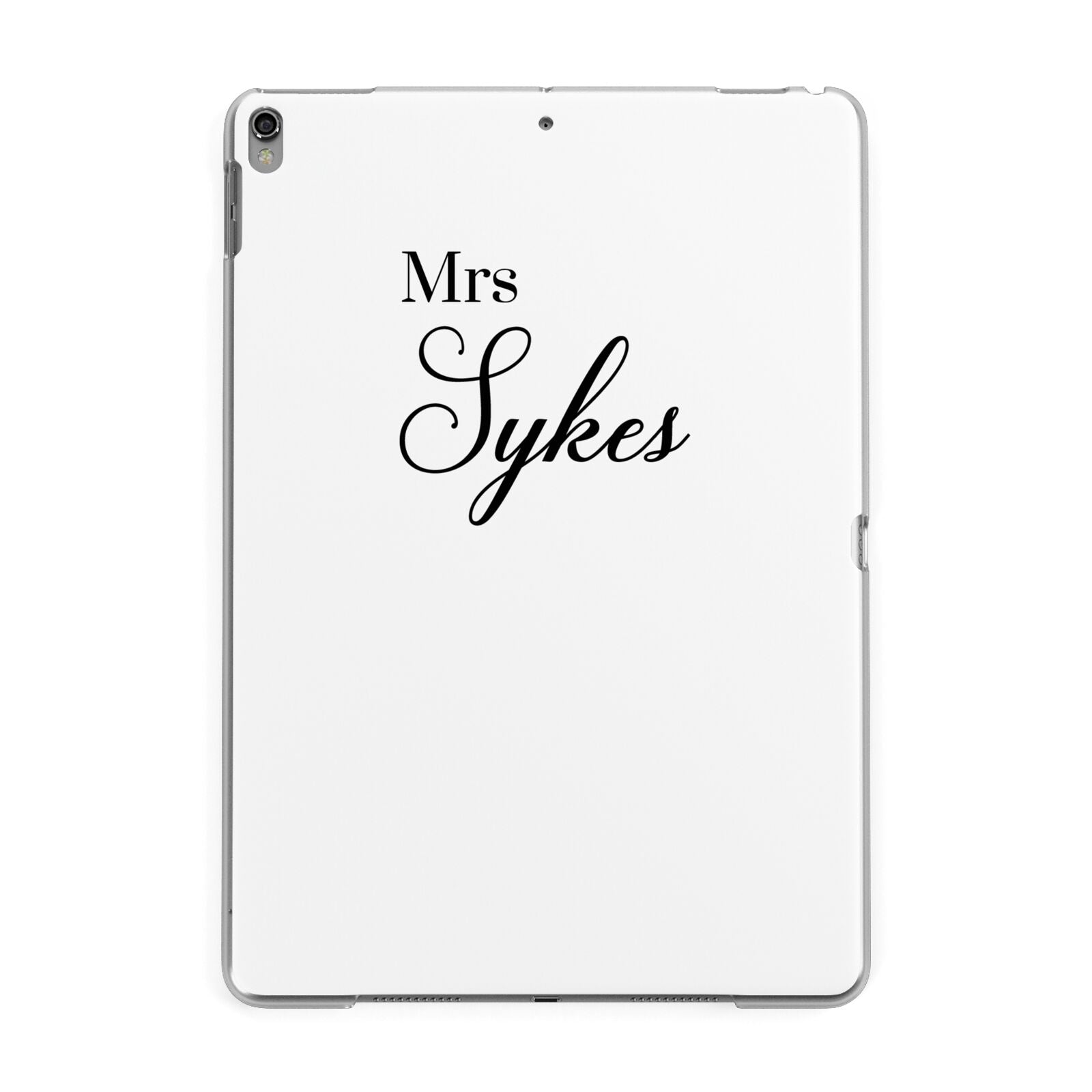 Personalised Wedding Name Mrs Apple iPad Grey Case