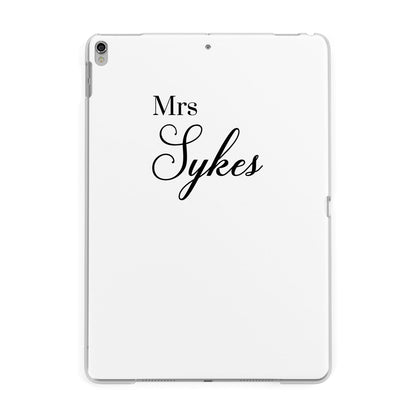 Personalised Wedding Name Mrs Apple iPad Silver Case