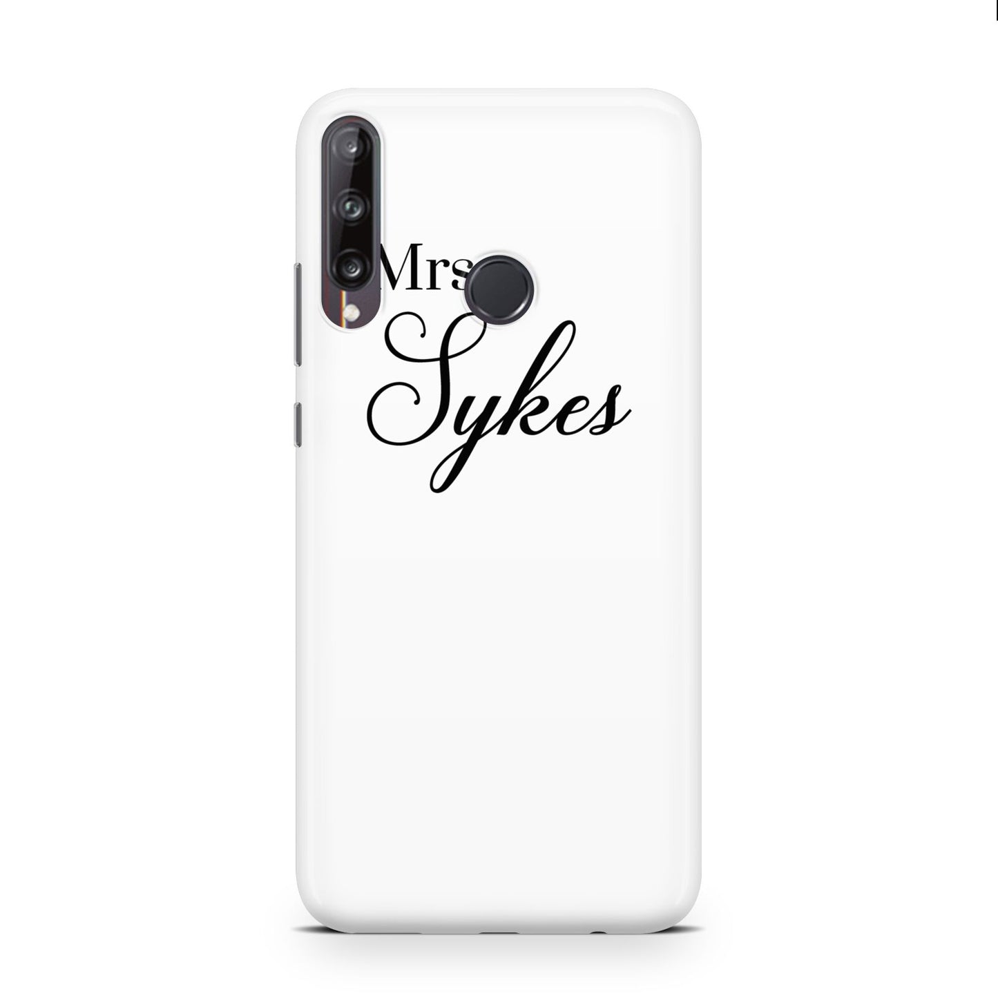 Personalised Wedding Name Mrs Huawei P40 Lite E Phone Case