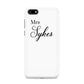 Personalised Wedding Name Mrs Huawei Y5 Prime 2018 Phone Case