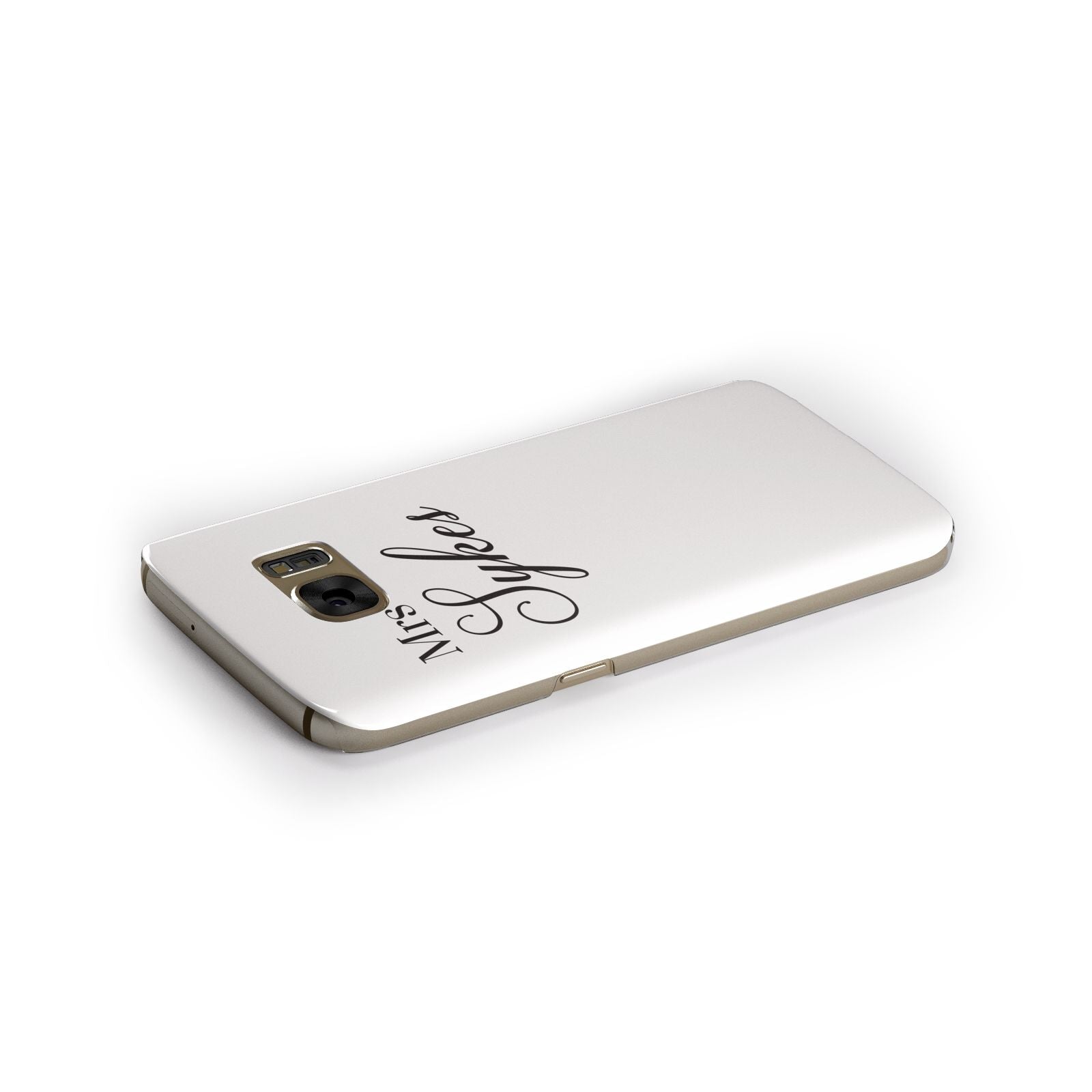 Personalised Wedding Name Mrs Samsung Galaxy Case Side Close Up
