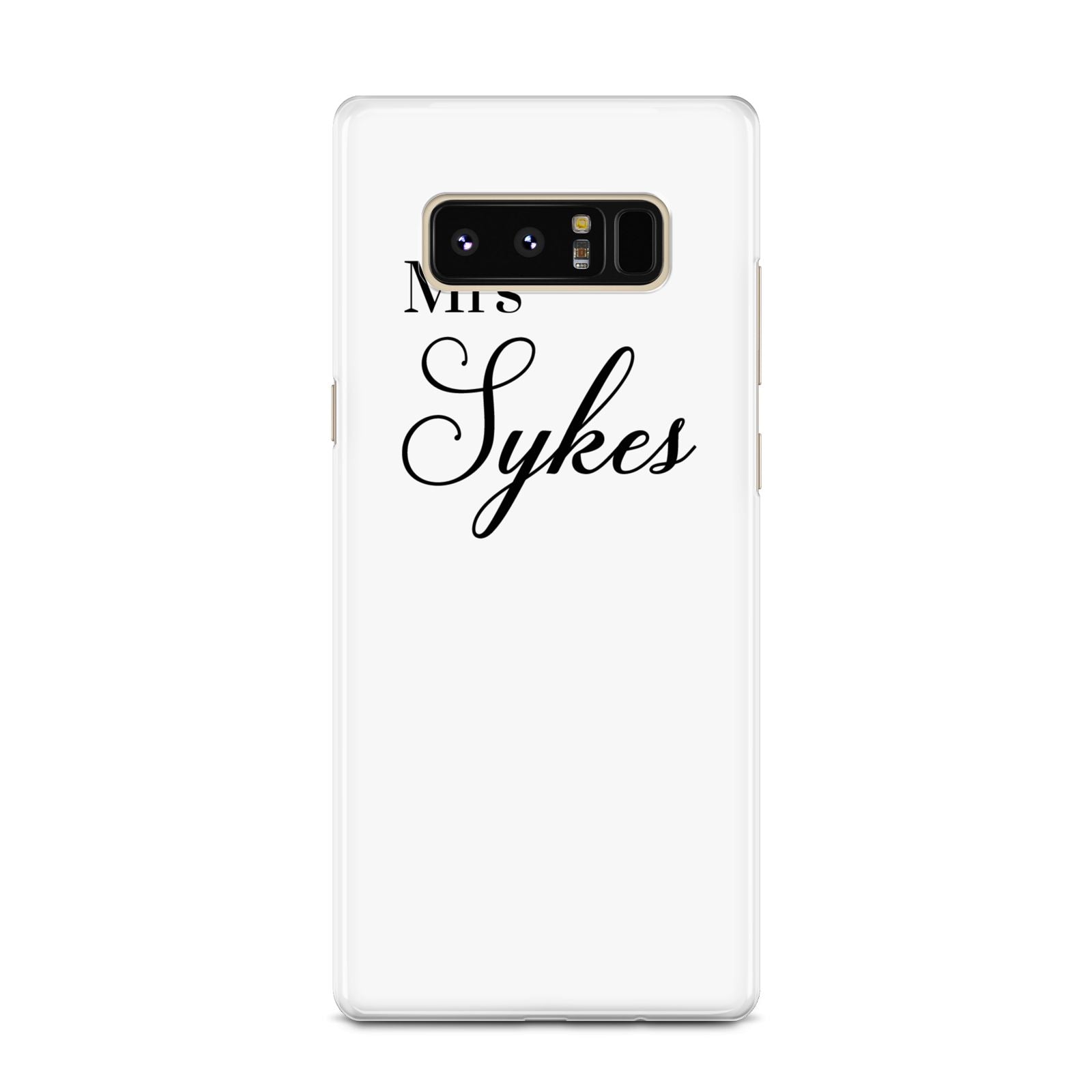 Personalised Wedding Name Mrs Samsung Galaxy Note 8 Case