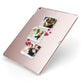 Personalised Wedding Photo Montage Apple iPad Case on Rose Gold iPad Side View