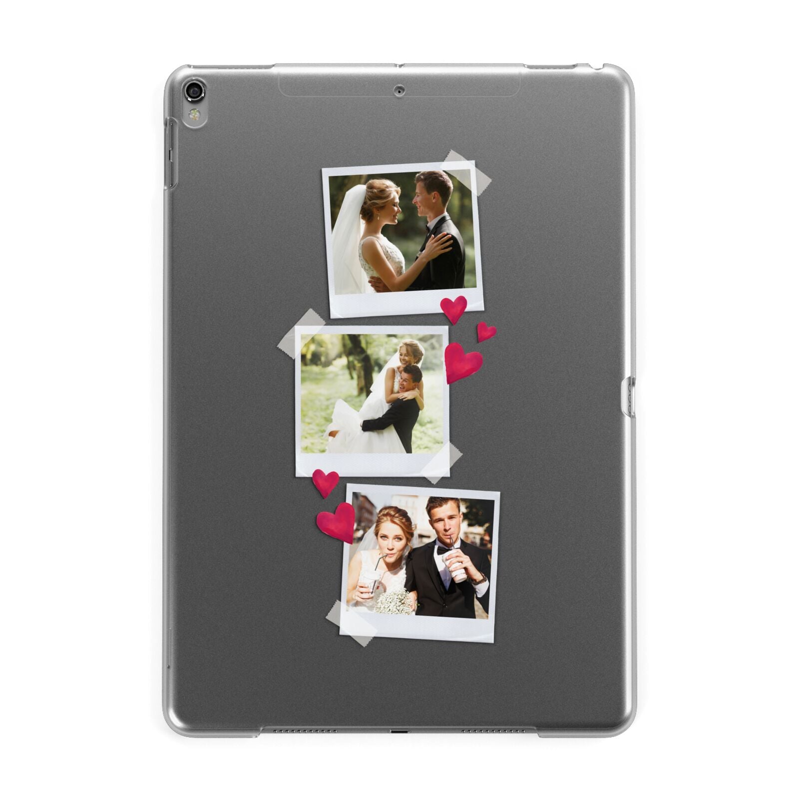 Personalised Wedding Photo Montage Apple iPad Grey Case