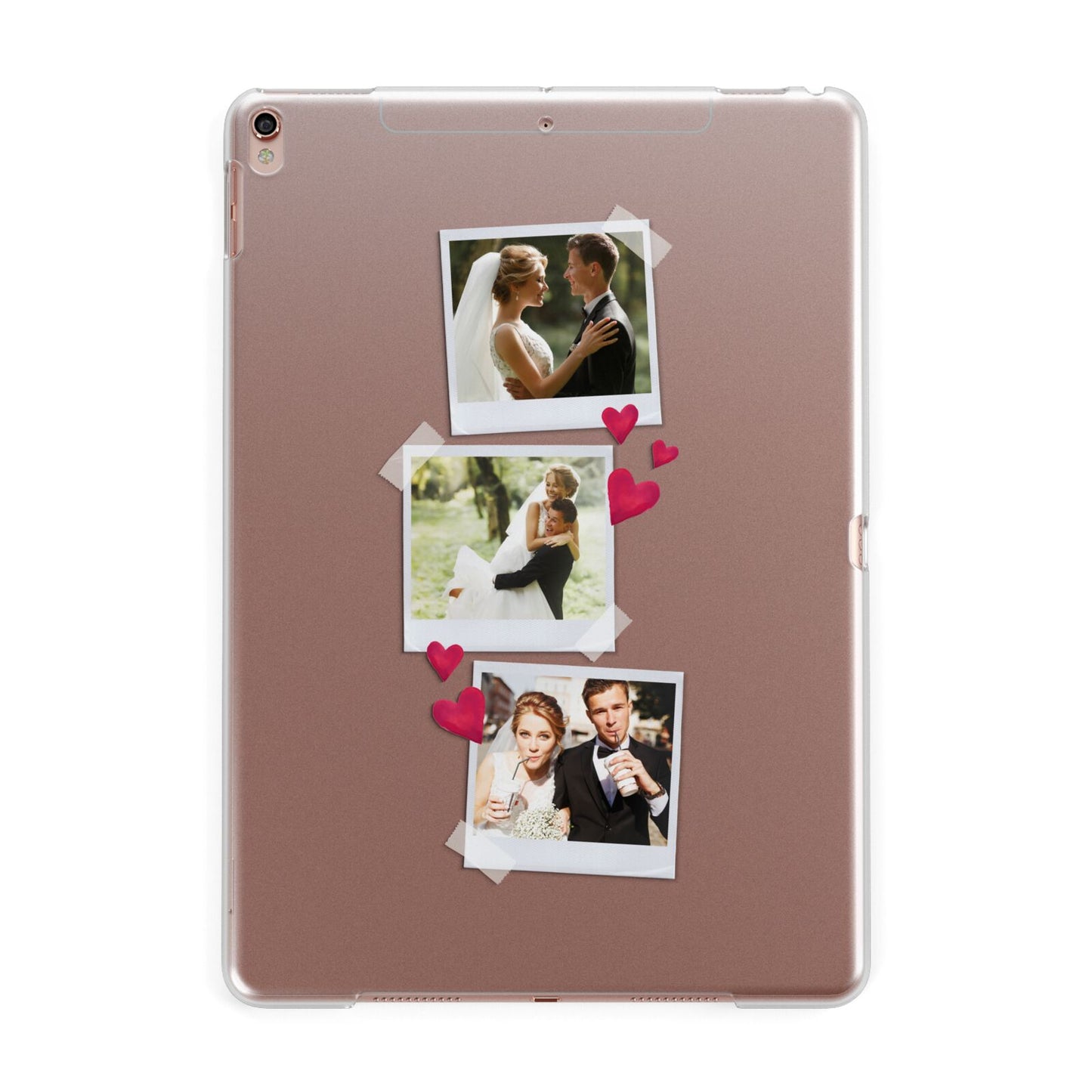 Personalised Wedding Photo Montage Apple iPad Rose Gold Case