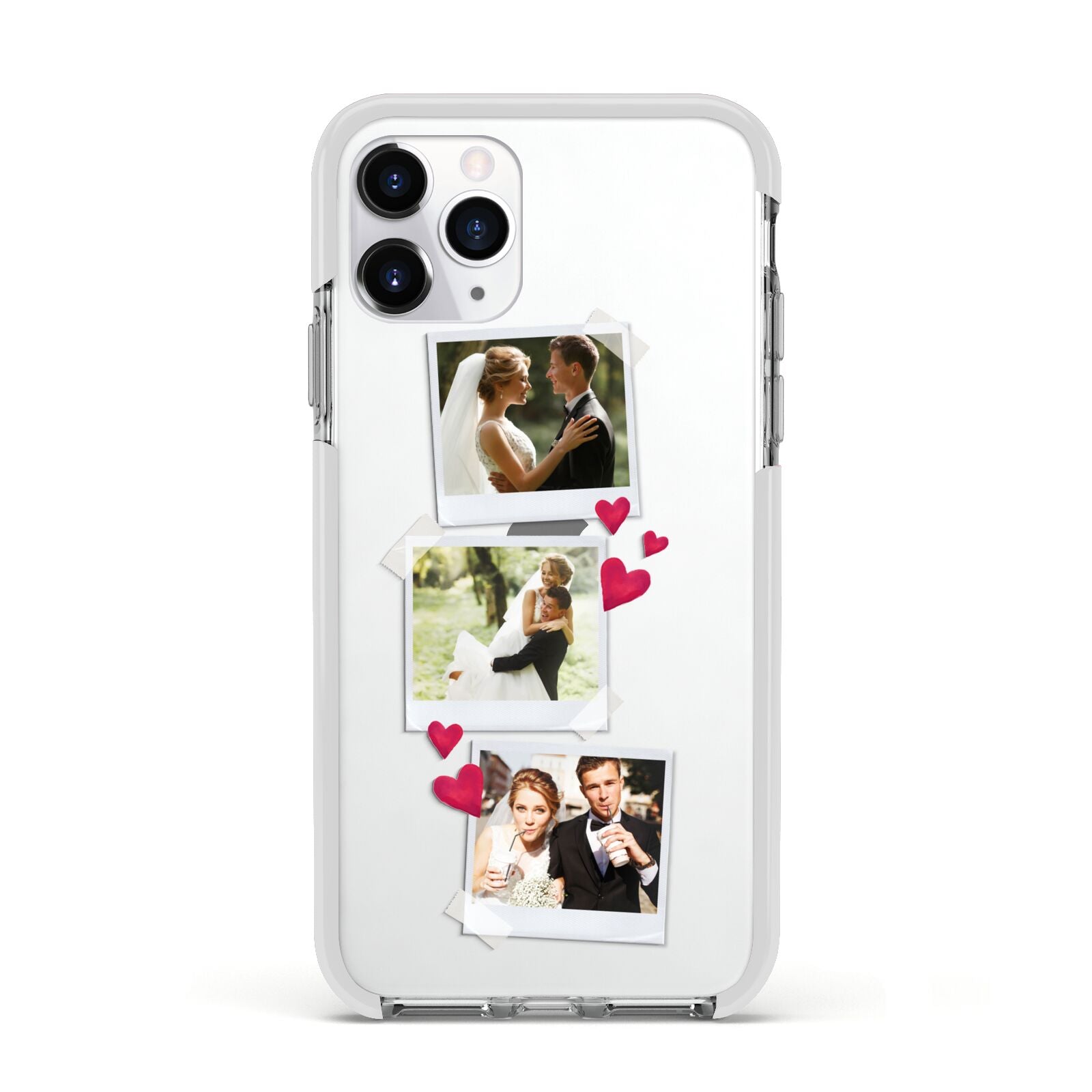 Personalised Wedding Photo Montage Apple iPhone 11 Pro in Silver with White Impact Case