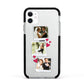 Personalised Wedding Photo Montage Apple iPhone 11 in White with Black Impact Case