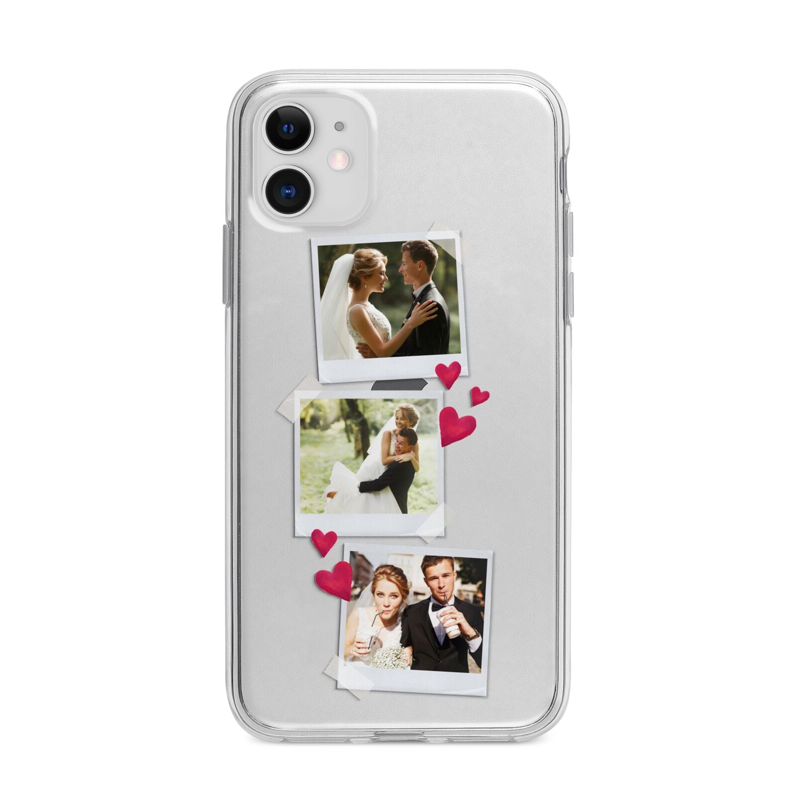 Personalised Wedding Photo Montage Apple iPhone 11 in White with Bumper Case