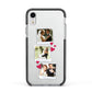 Personalised Wedding Photo Montage Apple iPhone XR Impact Case Black Edge on Silver Phone