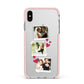 Personalised Wedding Photo Montage Apple iPhone Xs Max Impact Case Pink Edge on Silver Phone